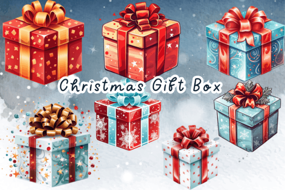Download Christmas Gifts Box Sublimation Clipart - Premium Resources