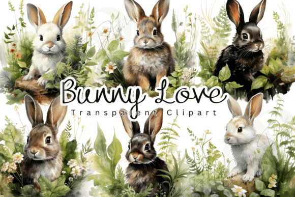 Download Watercolor Baby Bunny Clipart - Watercolor baby bunny Collection